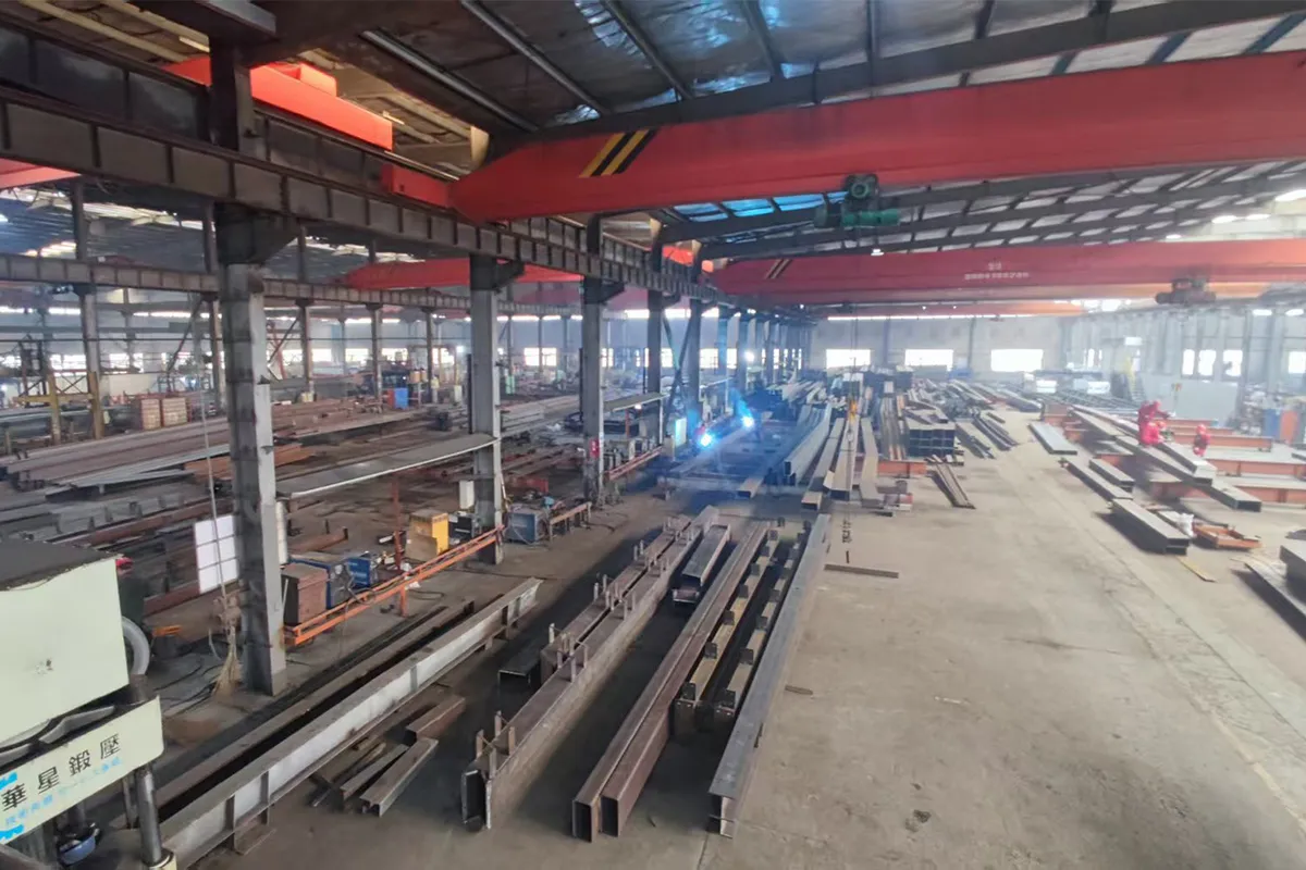 steel structure building fabrication and coating